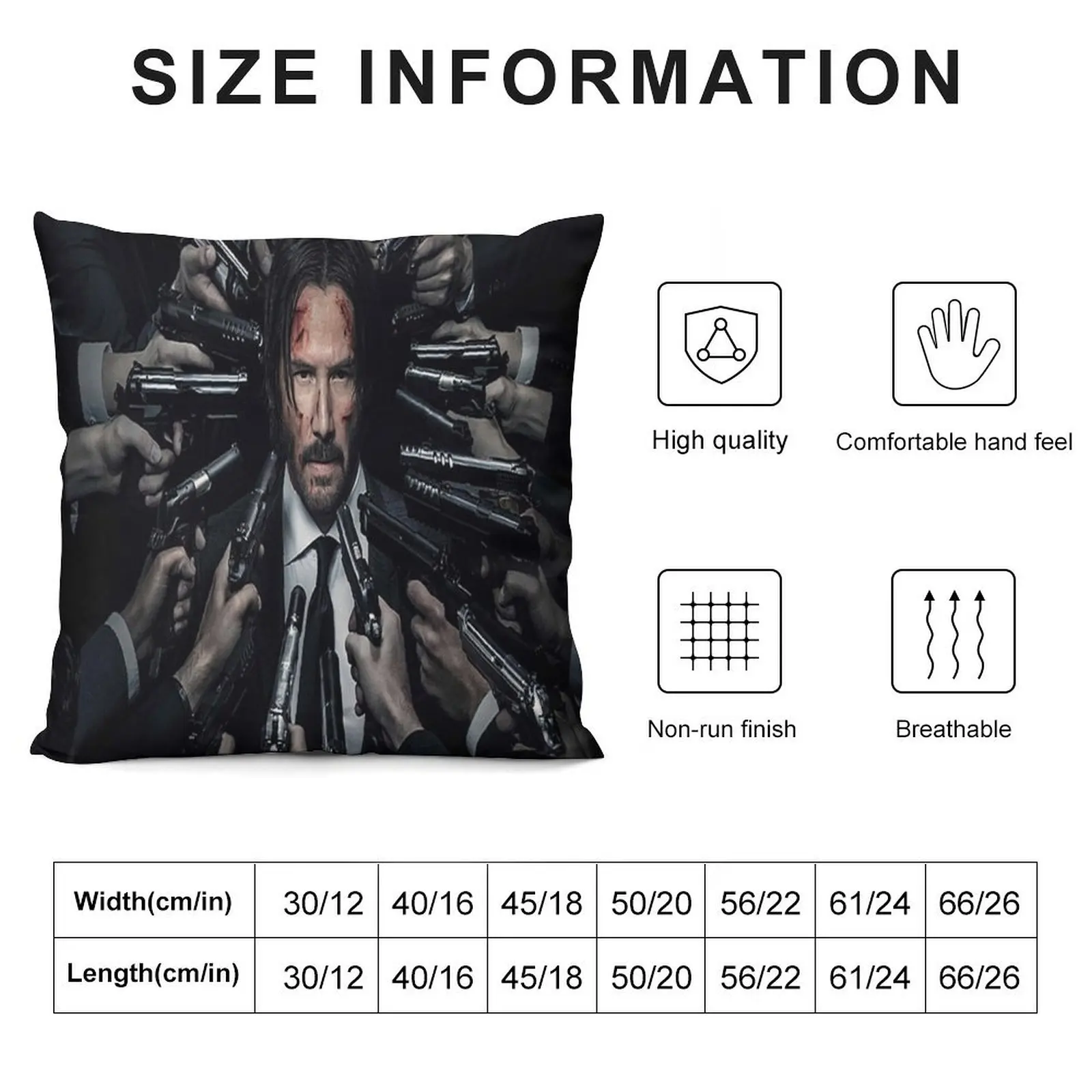 John wick Throw Pillow Couch Cushions Decorative Pillow Covers For Sofa pillow