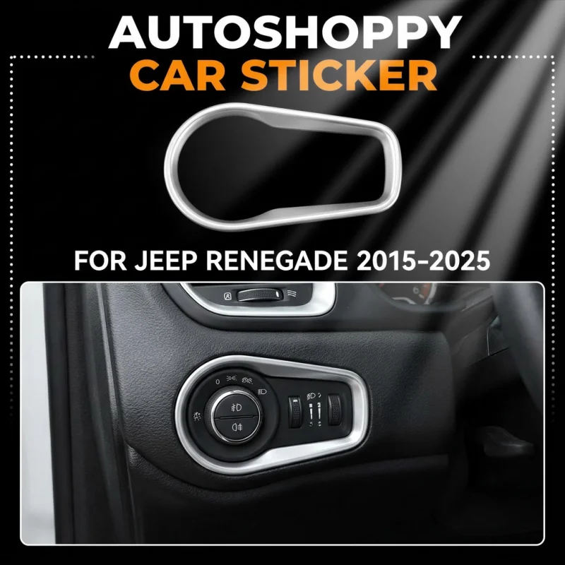 

Car Headlight Adjustment Button For Jeep Renegade 2015-2025 Frame Cover Interior Matte Decoration Auto Car Styling Accessories