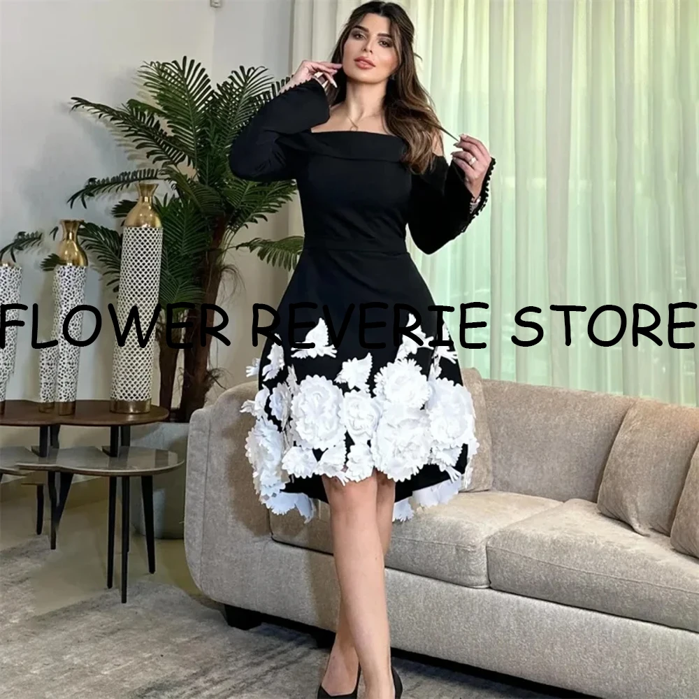 customized High quality Formal Elegant Retro Jersey Handmade Flower Button Ball Square Neck Mini Dresses Cocktail Dresses Sexy
