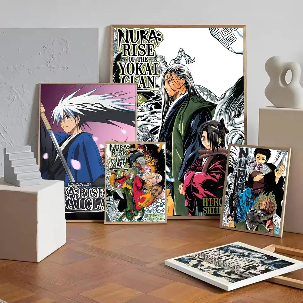 Anime Nura Rise of the Yokai Clan Poster Wall Art Painting For Home Room Decoration Bedroom Wall Decor Waterproof Posters