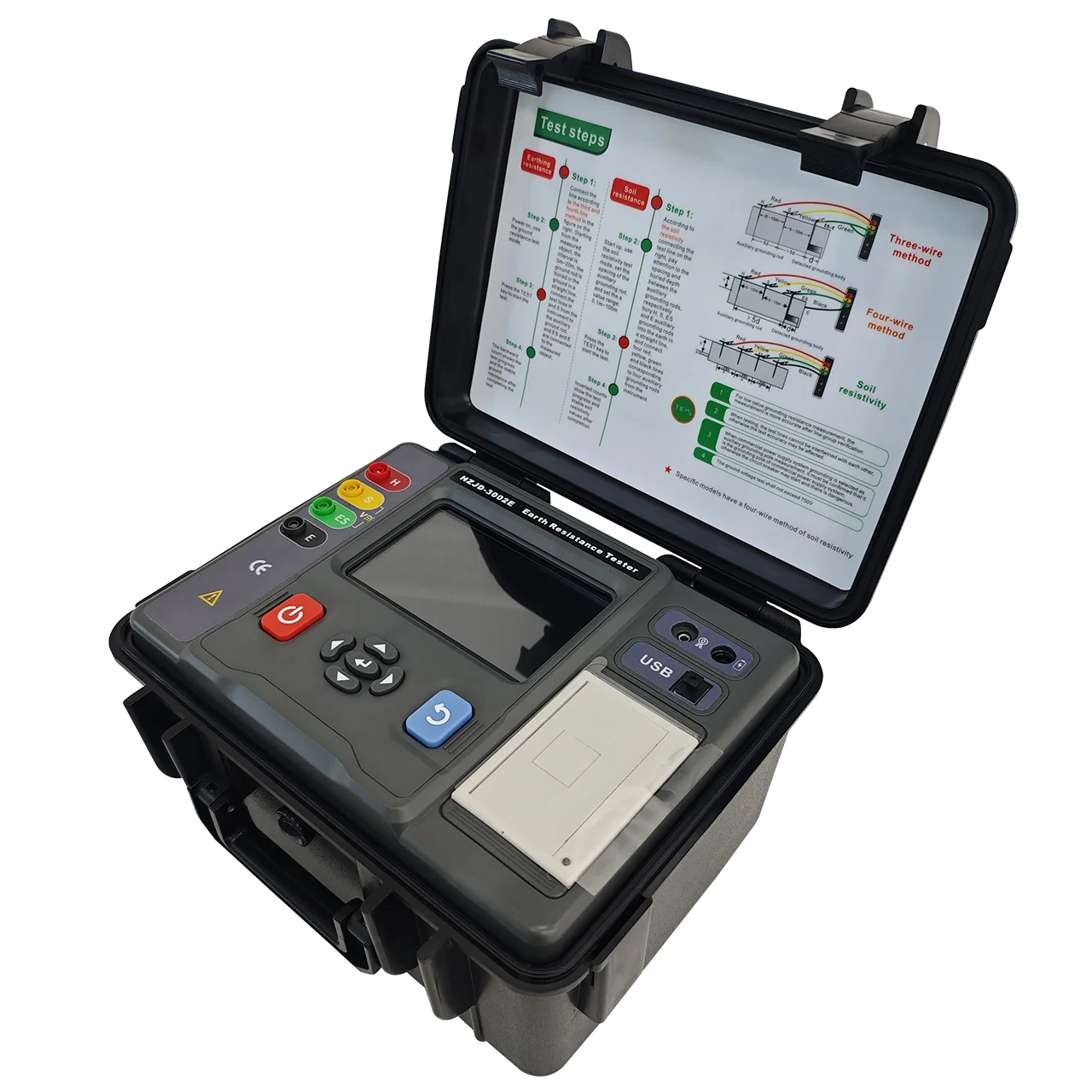 

Huazheng Digital Earth Tester Earth Ground Insulation Resistance Meter Earth Resistance Soil Resistivity Tester