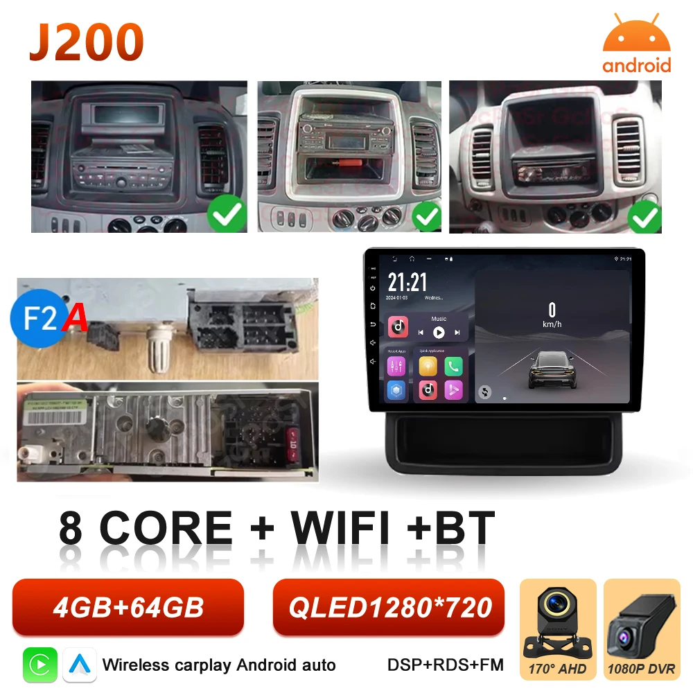 Android 16 autoradio voor Renault Trafic 2, Opel Vivaro A en Nissan Primastar 2001-2014, multimediaspeler met Carplay en GPS-stereo