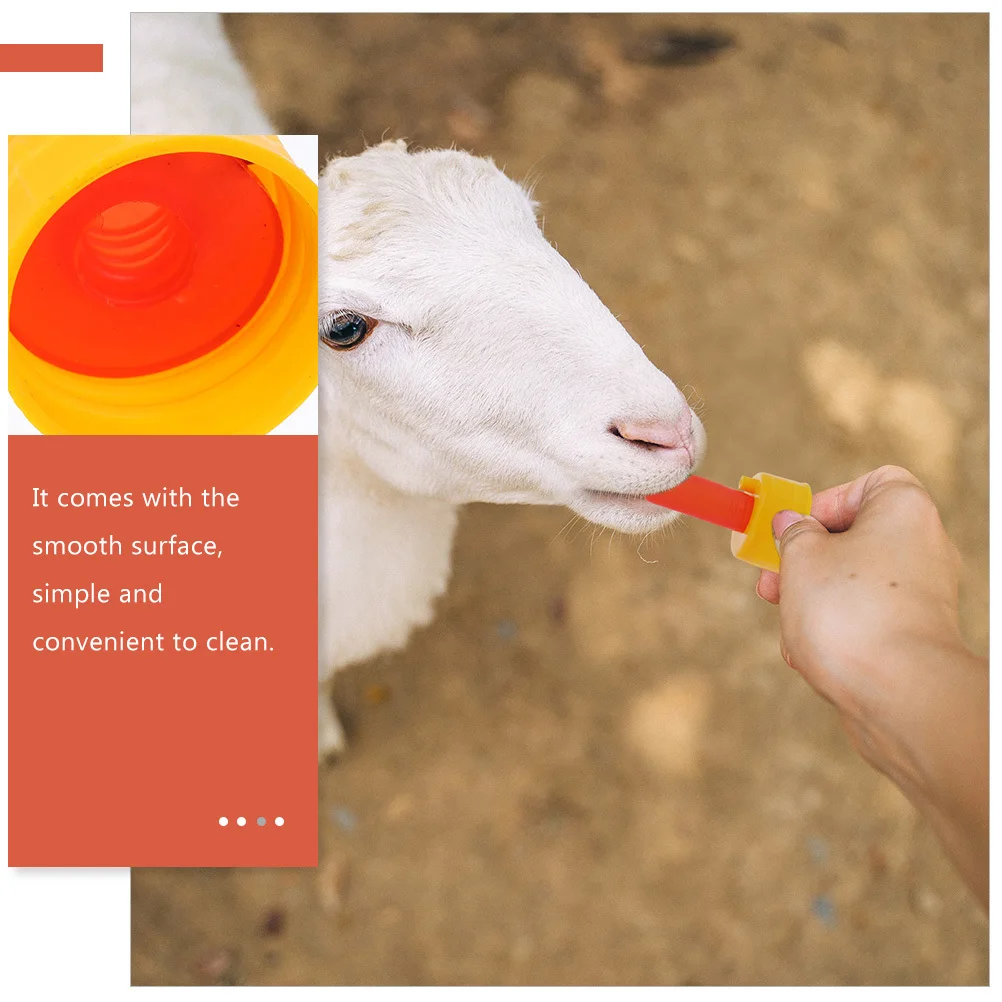 

5Pcs Replaceable Lamb Nipples Portable Goat Nipples Durable Silicone Milk Bottle Easy Clean Livestock Feeding Lamb Accessory