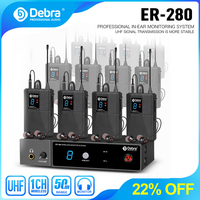 Debra UHF In-Ear Monitoring Wireless System Stage Monitor Channel With Multiple Transmitter For Small Concerts And Home Theater
