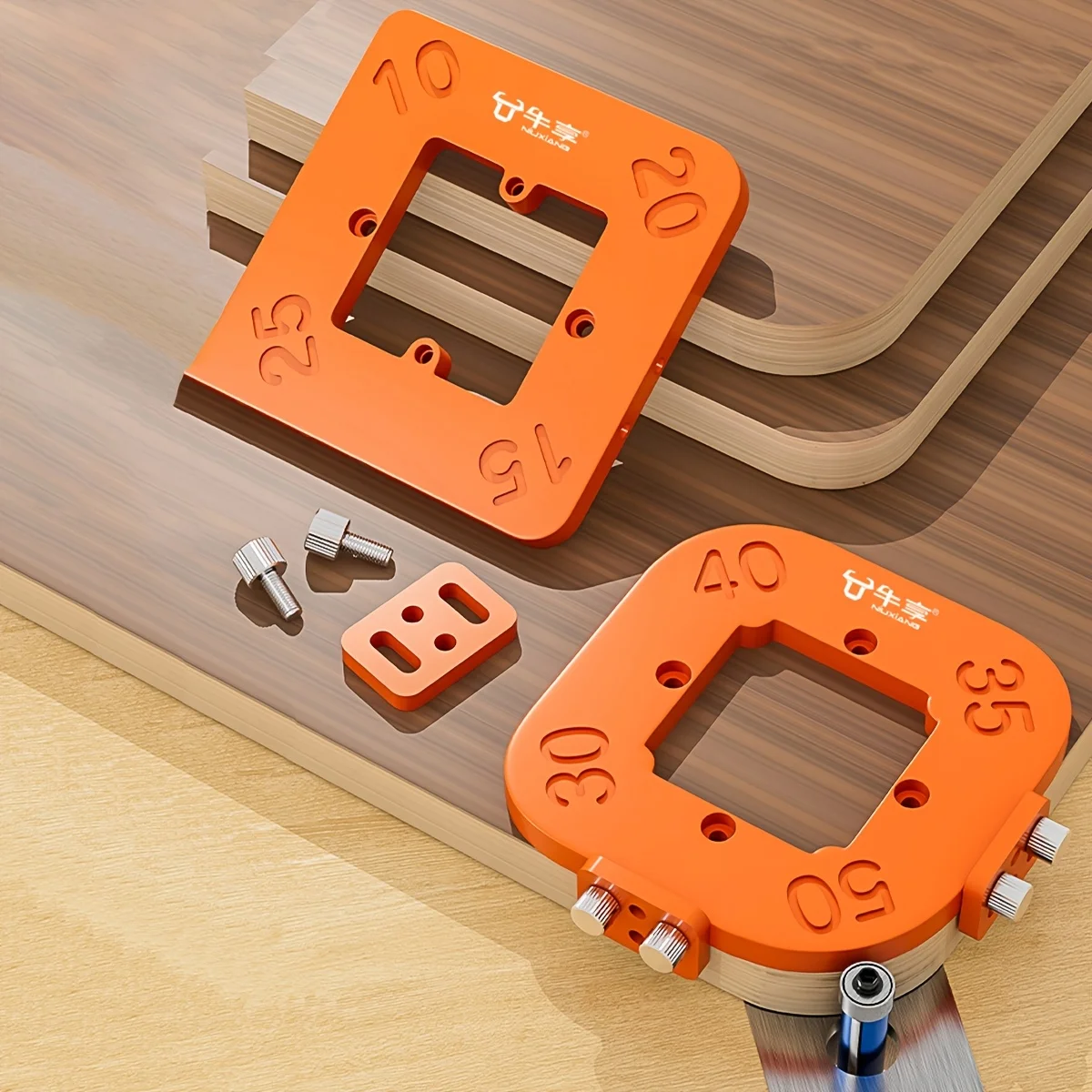Four in One Woodworking Corner Positioning Mold, 8MM Thickness, Suitable for Cutting, Trimming, and Grinding Furniture Edges