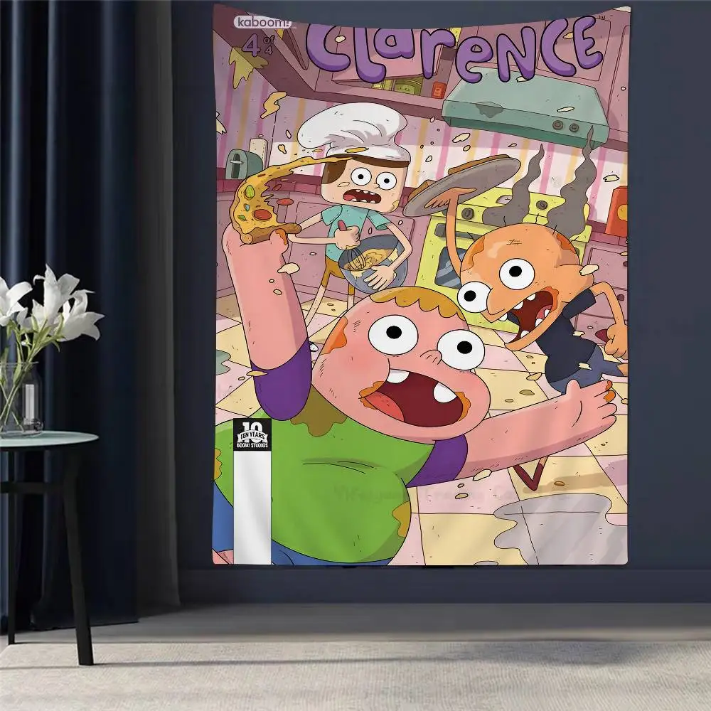 

Cartoon C-Clarences Colorful Tapestry Wall Hanging Hippie Flower Wall Carpets Dorm Decor Wall Art Decor