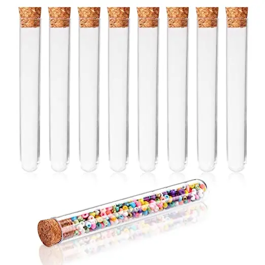 8Pcs Test Tubes Bottom Laboratory Tube Liquid Containers Wedding School