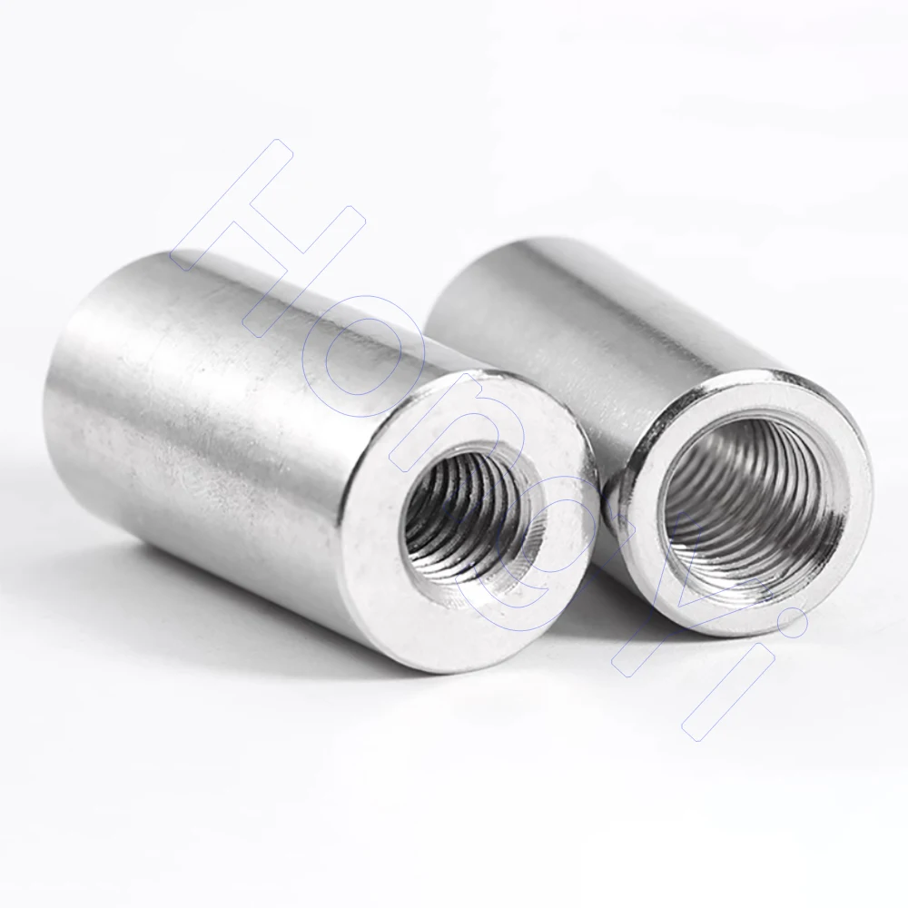 M8 M10 M12 M14 M16 M20 304 Stainless Steel Extension Thicken Round Column Joint Coupling Nut Cylindrical Connect Screw Nut image 5