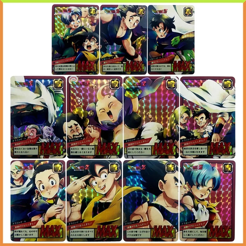 

Anime Dragon Ball DIY ACG Refraction Game Collectible Card Torankusu Piccolo Chichi Bulma Android 18 Toys for boys Birthday Gift