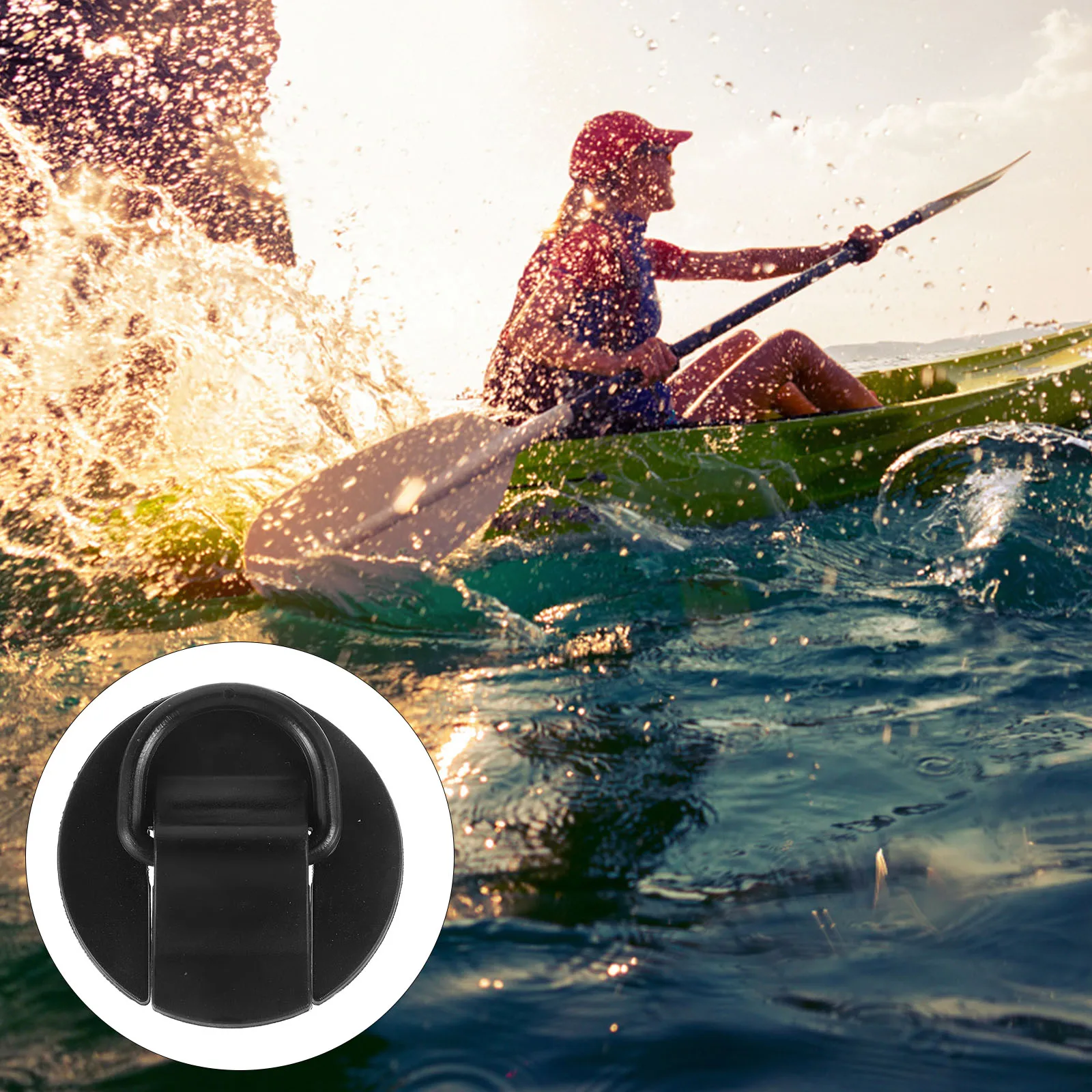 

4pcs Pvc D Ring Patches Inflatable Boat Kayak Replacement Parts Patch Kit Rafting Accessories Paddleboard Stability Secure