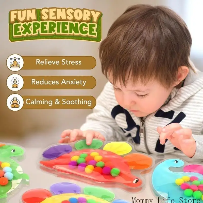 Enfants Développement émotionnel Toy Squeeze Toy Dinosaur Couleur correspondante