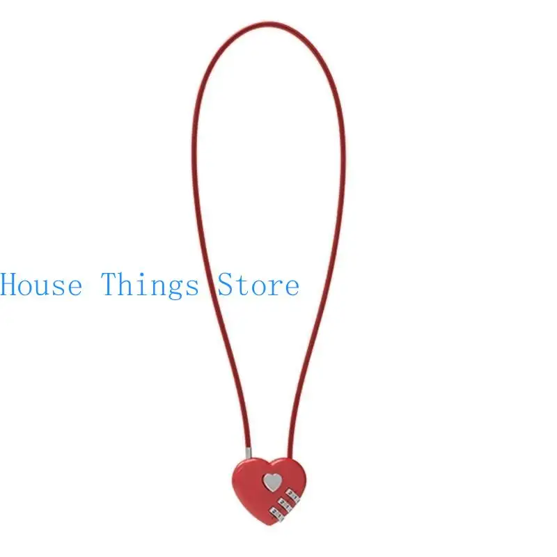 652F passwords Padlocks Long Wire Rope-Lock for Lovers Wedding Anniversary Travel