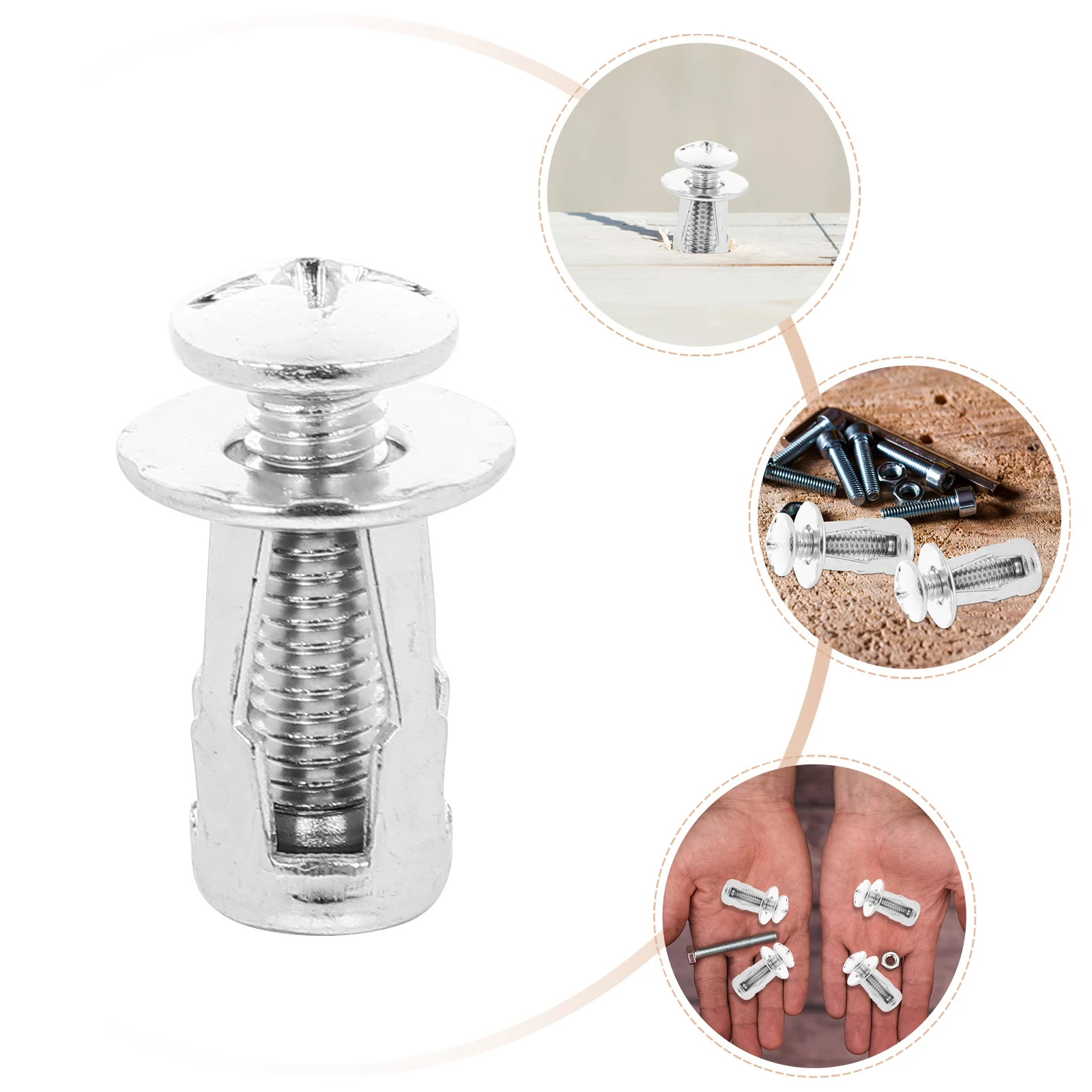 

20 Sets Hollow Door Anchor Expansion Nut Screw Fixing Threaded Insert Wall Anchor Bolt Cavity Fixing Screws For Steel Cladding