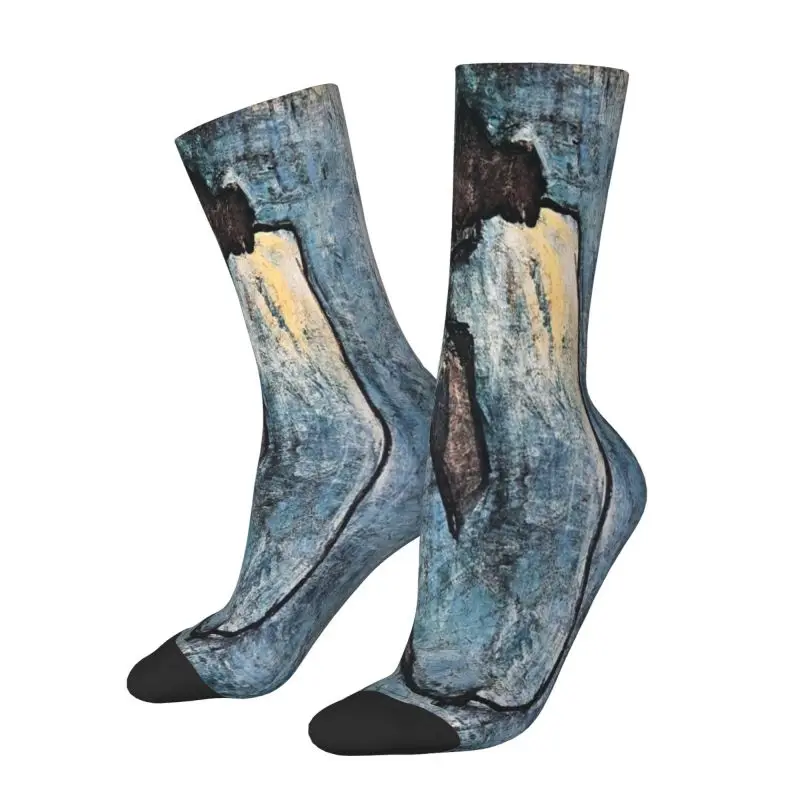Custom Cute Blue Nude By Pablo Picasso Socks Women Men Warm 3D Printed Famous Oni Painting Basketball Sports Socks