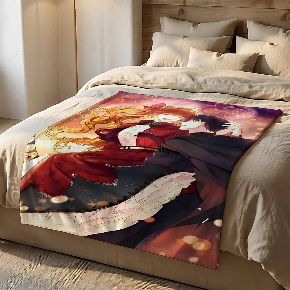 Anime Why Raeliana Ended Up at the Duke's Mansion Throw Short Plush Throw Blanket Soft Skin-Friendly Multi-Scene Home Office