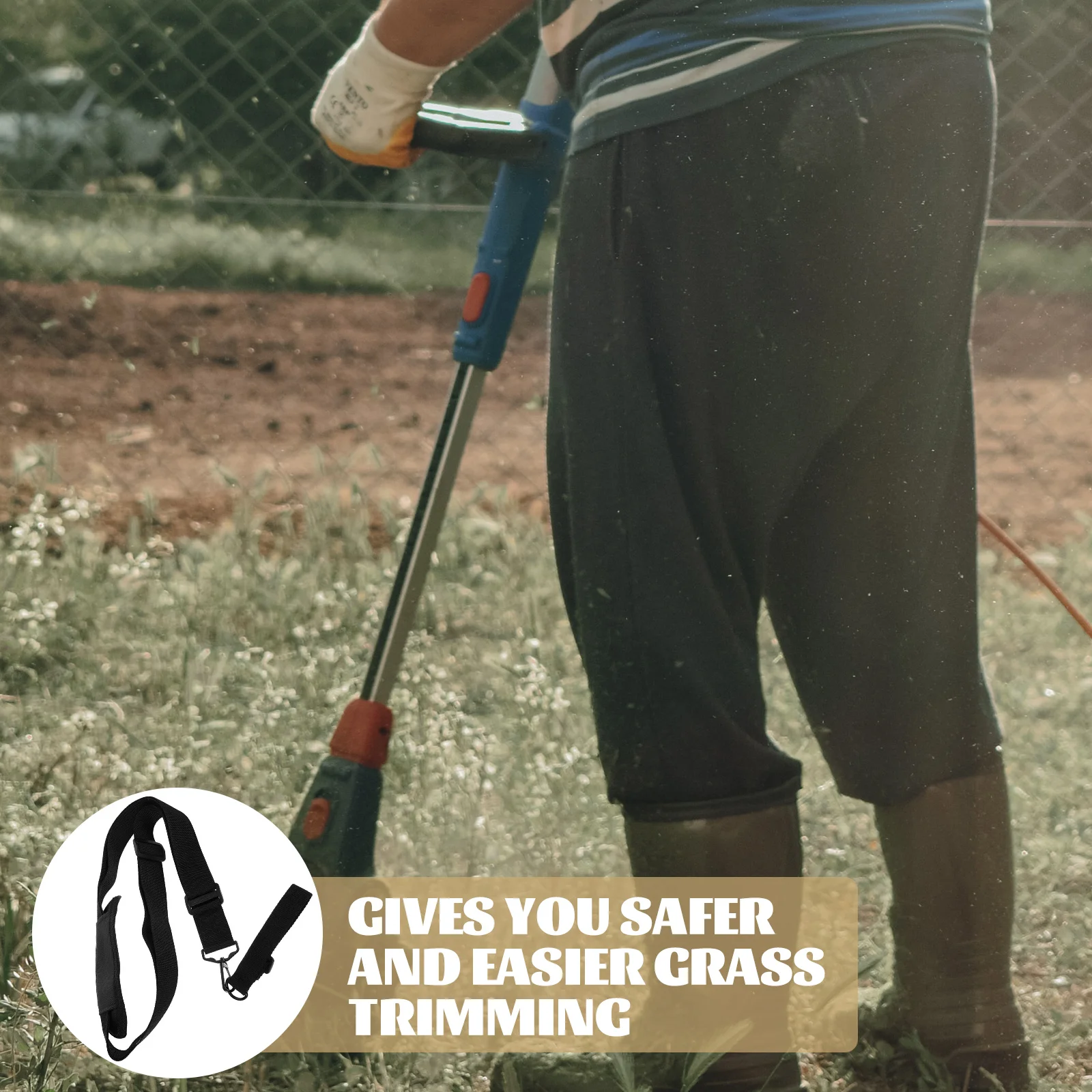 

Black Lawnmower Shoulder Strap Adjustable Trimmer Home Supplies Carrying Belts Grass Cutter Weed Straps Durable Nylon Wide