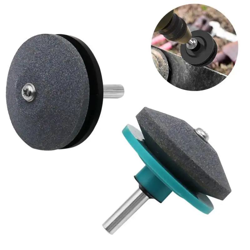 50mm Knife Sharpening Drill Lawnmower Faster Blade Sharpener Grinding Garden Tools Rotary Drill Abrasive Tools Lawn Mower Parts