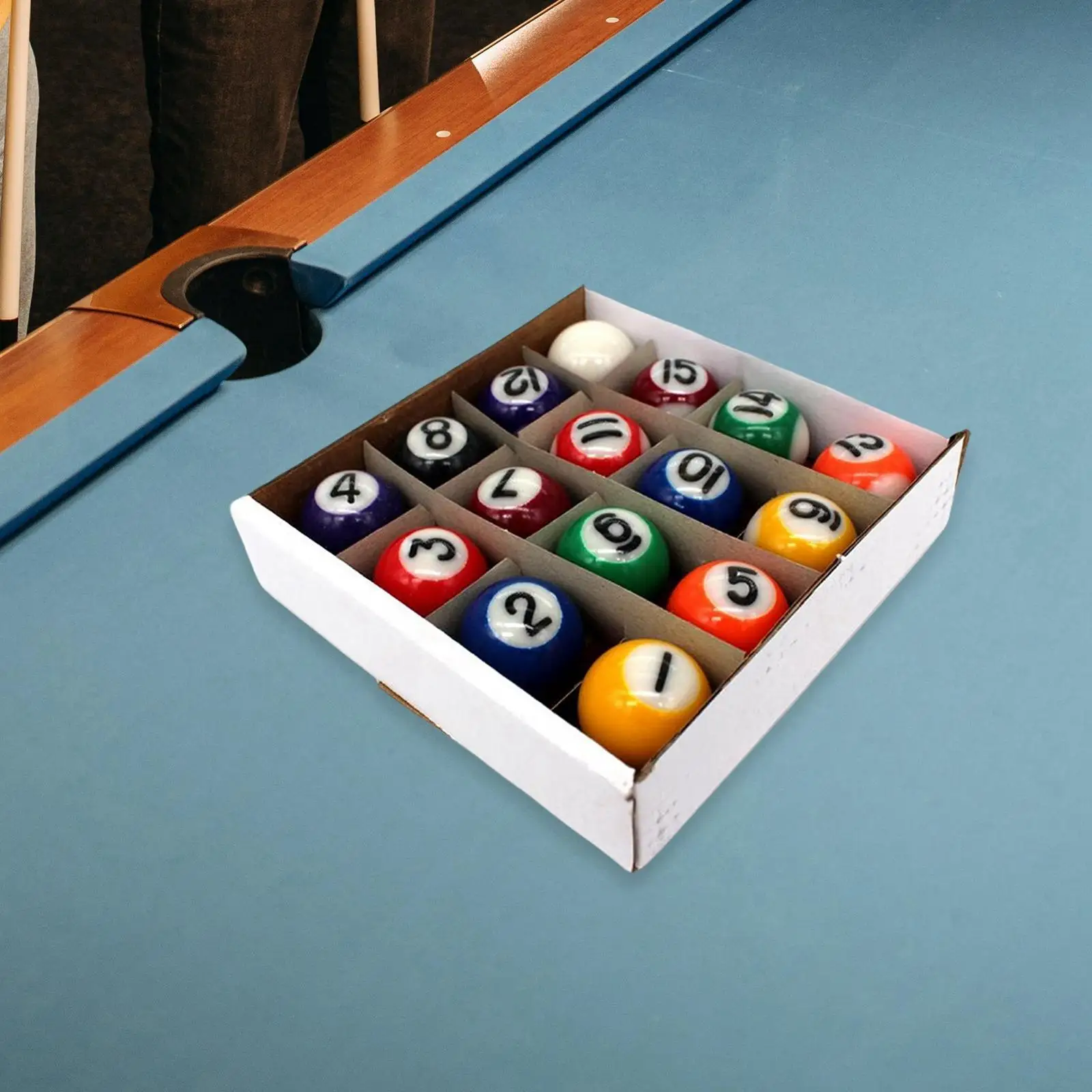 

16PCS Mini Billiard Balls Pool Ball Non-toxic Children's Billia 25mm American Children's Billiards Balls Home Tabletop Game Set