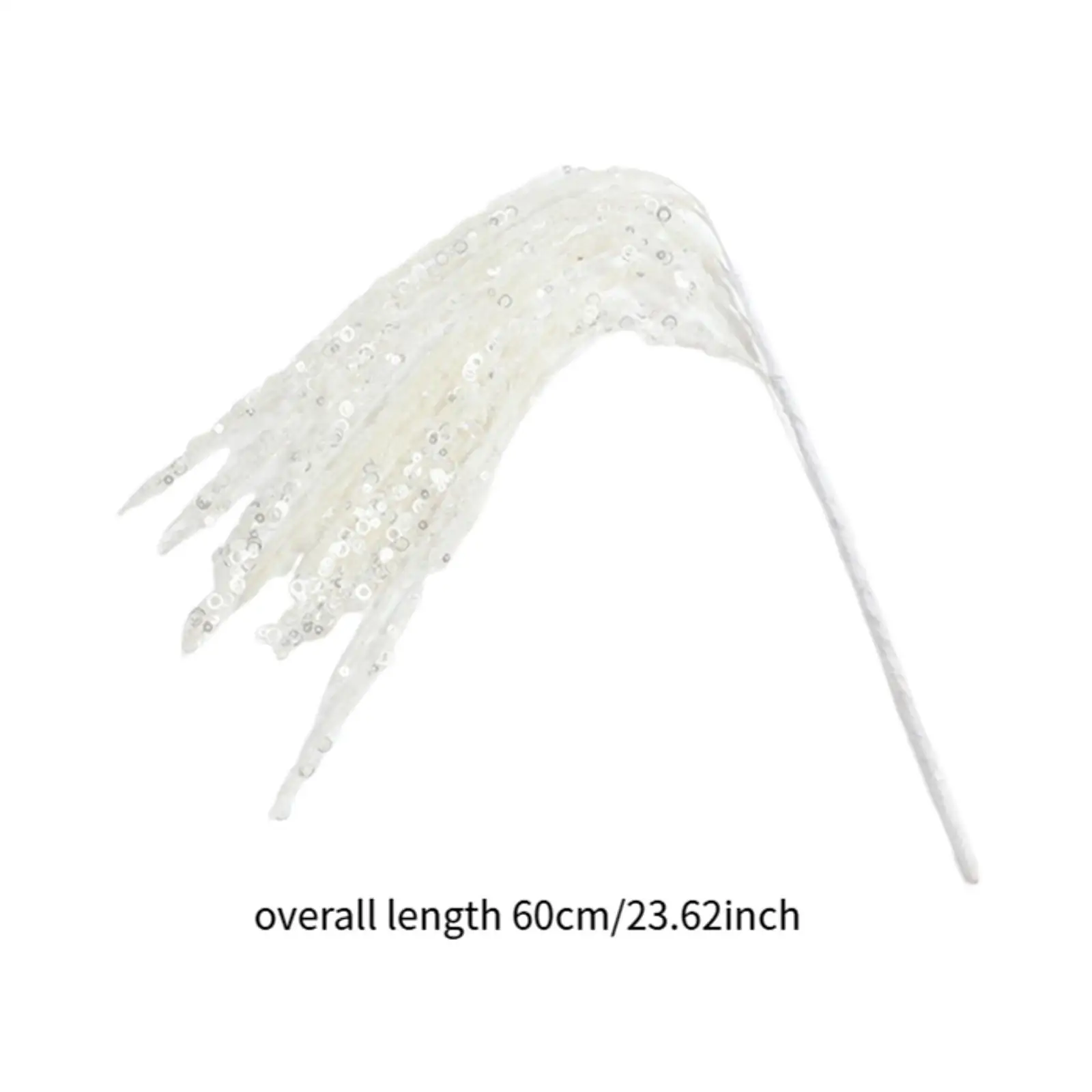 Ornement de sélection de paillettes artificielles, décoration de branches de paillettes de noël, arrangement floral brillant et scintillant