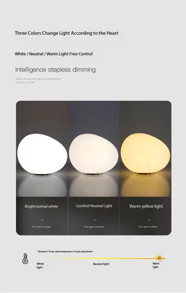Cobblestone Night Light Modern Minimalist Atmosphere Table Top Decorative Lamp Romantic Desk Bedside Table Lamp