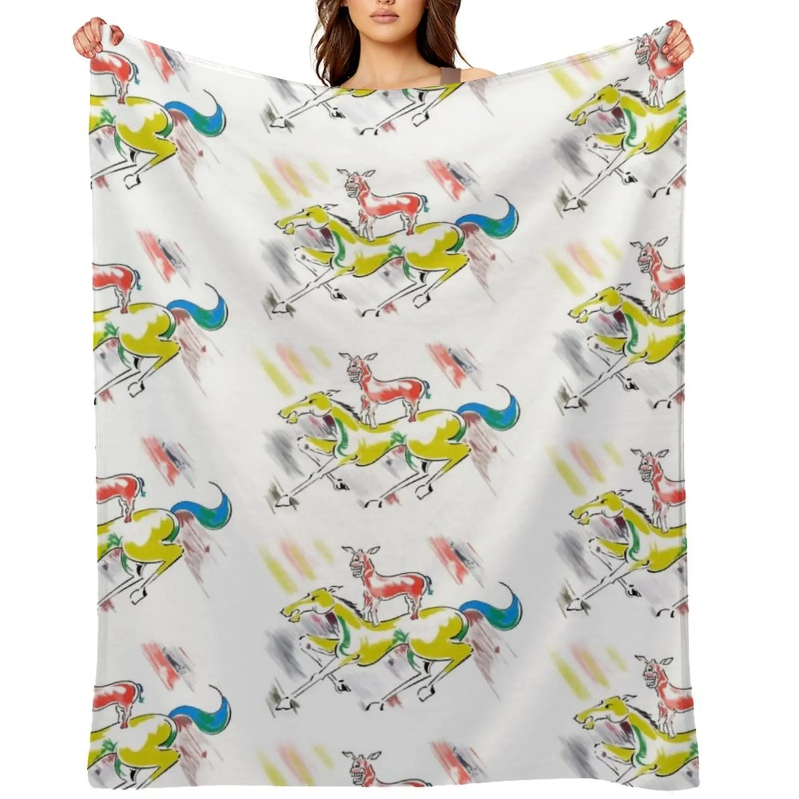 

Majnu Bhai Painting Throw Blanket Softest Flannels Thermals For Travel Blankets
