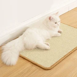 Cat Scratching Mat Natural Sisal Cat Carpet Backrest Wear Resistant No Shavings Protection Furniture Sofa Cushion Pet Supplies