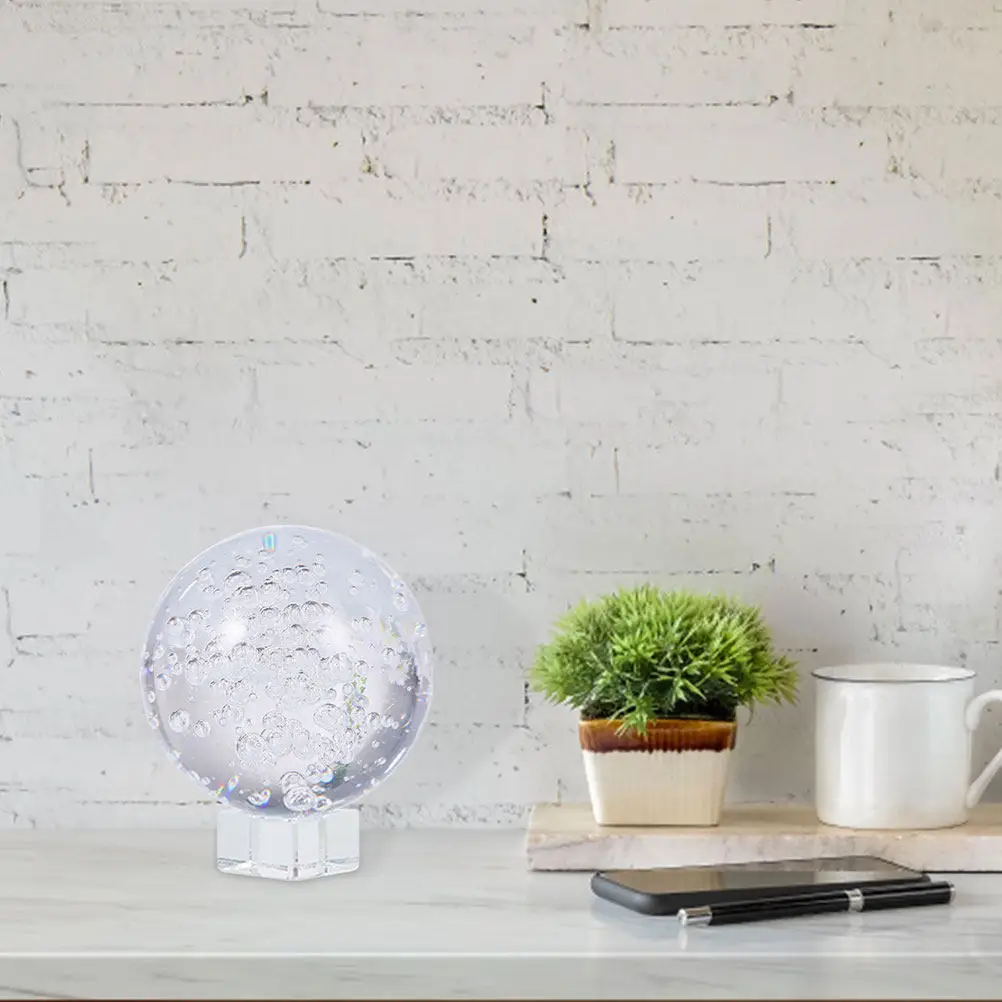 4Pcs Crystal Sphere Base Transparent Ball Display Stand Stable Holder for Decorative Spheres Home Office Shelf