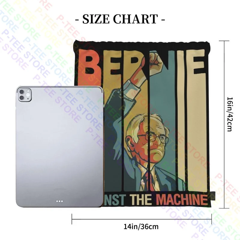 Bernie Sanders Against The Machine Bernie 2020 Drawstring Bags Gym Bag Newest Portable Lightweight Large Capacity