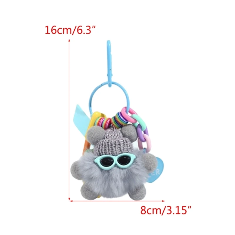 Unique Plush Coal Bag Decorations Unique Cartoon Coal Dolls Keychains Pendants Delicate Keychains for Girl