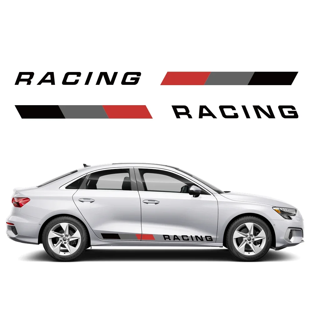 

Автомобильные двусторонние гоночные наклейки «сделай сам», виниловые наклейки, внешние аксессуары для Audi A3 8P 8V 8L 8Y S3 RS3 Sedan Sportback Limousine