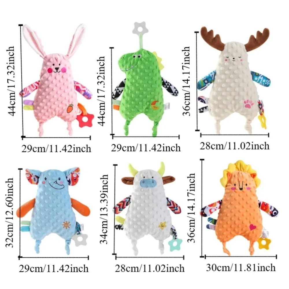 Kawaii Lion Rabbit Baby Comforter Toy Cute Soft Plush Animal Placate Dolls Comfortable Cartoon Baby Appease Doll Birthday Gift