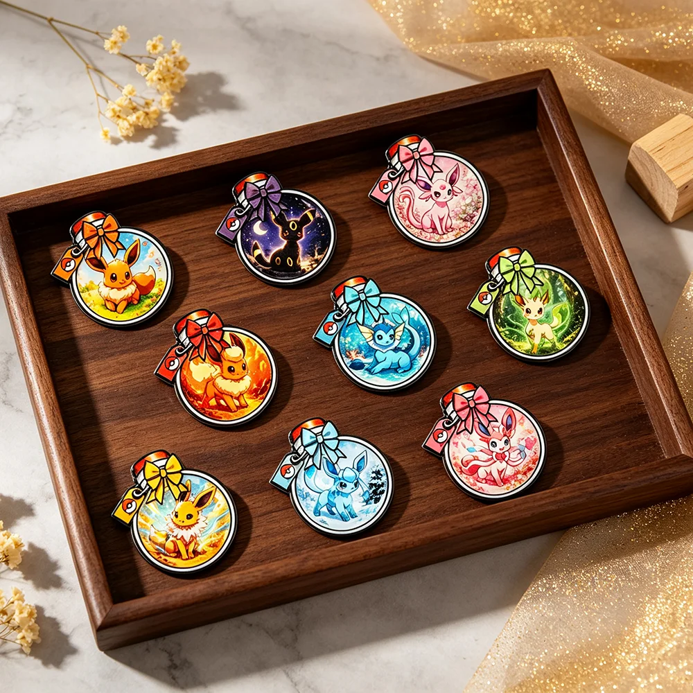 9Pcs Pokemon Starter Characters With Pokeball Enamel Pins Set Pikachu Charmander Bulbasaur Squirtle Lapel Badge For Fans Gifts