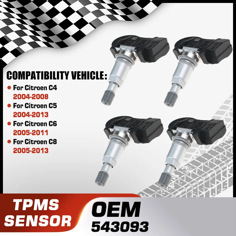 

Car TPMS Tire Pressure Monitor Sensor For Citroen C4 2004-2008 Citroen C5 2004-2013 Citroen C6 2005-2011 Citroen C8 2005-2013