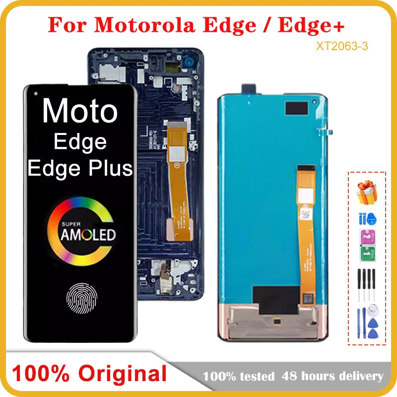 

Original OLED For Motorola Moto Edge XT2063-3 Edge+ XT2061-3 LCD Display Touch Screen Digitizer Assembly For Moto Edge Plus LCD