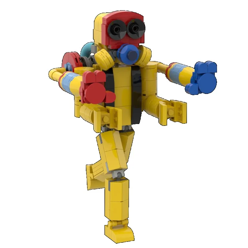 MOC player gas mask creative building blocks horror puzzle adventure game character assembly model brick toy gift for time fans view 4