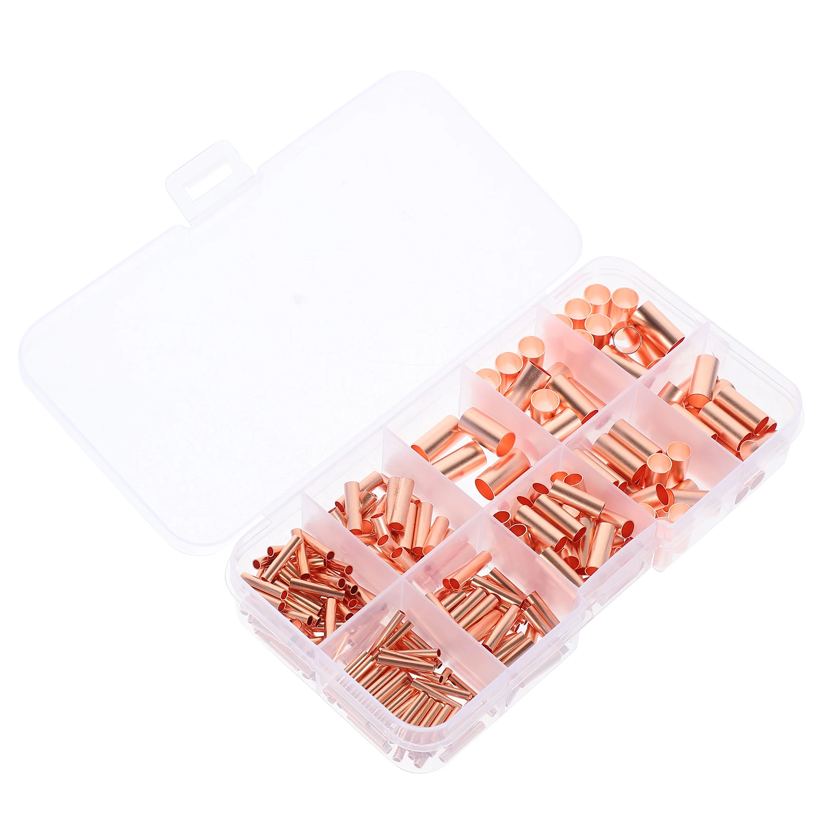 250 шт. медные соединительные трубки, маленькие прямые медные трубы, соединители для проводов, соединительные трубки для промышленного использования