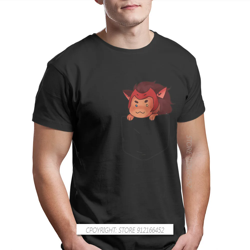 Catra In Your Pocket Round Collar TShirt She Ra And The Princesses Of Power Adora TV 100% Cotton T Shirt Man's Tops Fluffy