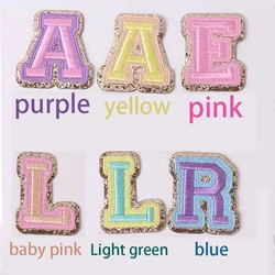 6cm A-Z Felting Sticker Towel English Letter Patches for Clothes Embroidery Appliques Clothing Name Diy Craft Accessories