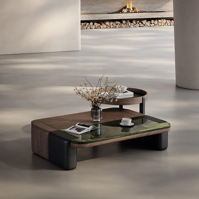 Luxury Italian Coffee Table Unique Minimalist Aesthetic Simple Clear Side Table Living Room Modern Couchtisch Salon Furniture