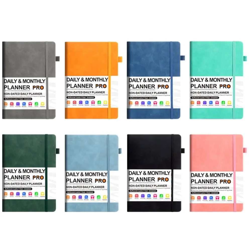 A5 Daily Planner Notebook Agenda 416 Pages Self-fillable Budget Planing Tool Binder Binding To Do List Schedule Journal