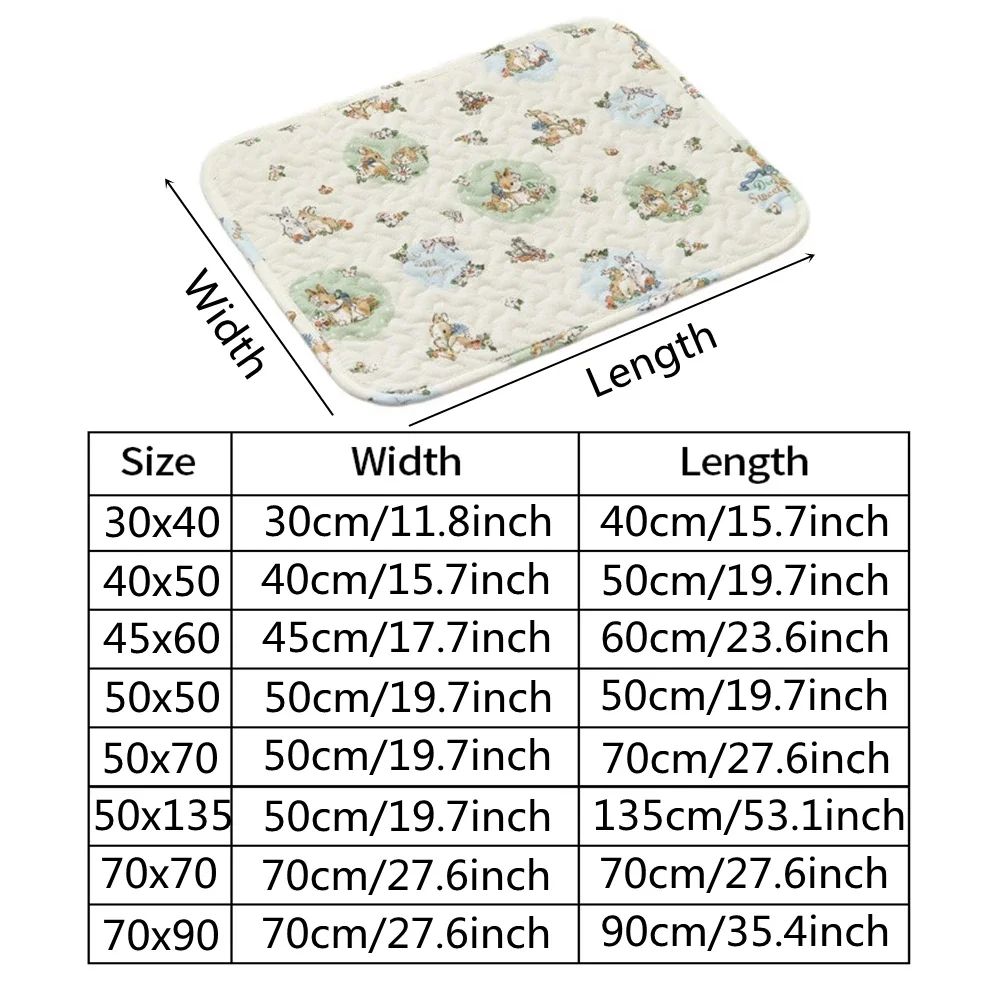 Rabbit Guinea Pig Pet Floor Mat Reusable Washable Training Pee Pad Sleeping Blanket Fence Pad Sofa Cushion Small Animal Supplies