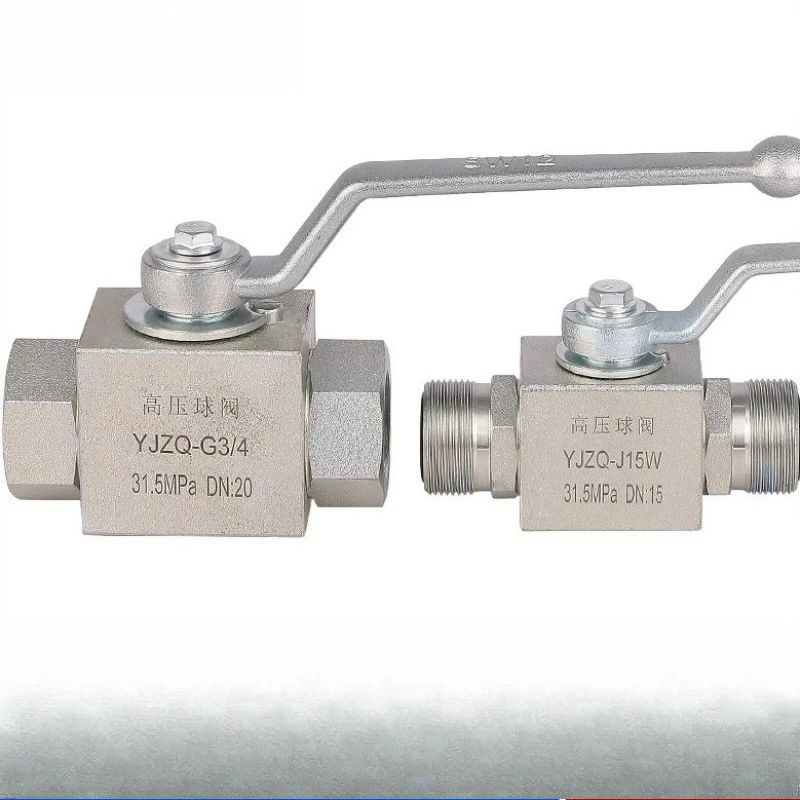 High Pressure 2‑Way Ball Valve Manual Hydraulic Shut‑Off Valve BSP NPT Thread Female Male Thread Straight Through Cut‑off Valve