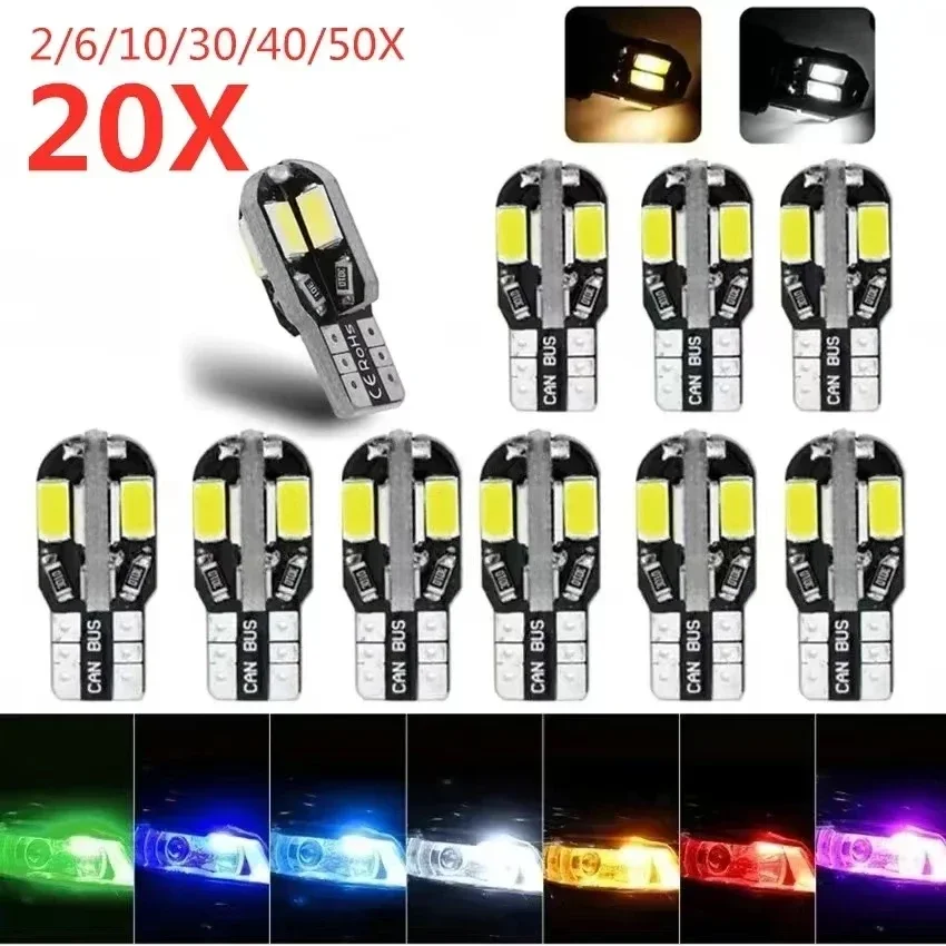 

Auto Signal Lamp 2/100PCS W5W T10 LED Bulbs Canbus 5730 8SMD 4014 26smd 12V 6000K 194 168 LED Car Map Dome Lights Parking Light
