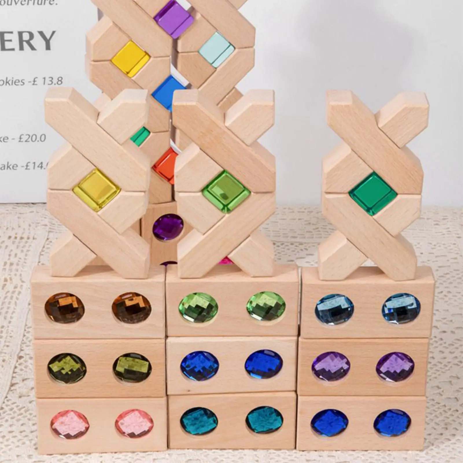 Bausteine Regenbogen Pädagogisches Puzzle Spiel Tragbare Stapeln Spiel Für Kinder Jungen Mädchen Hause Schule Reise Party Klassenzimmer