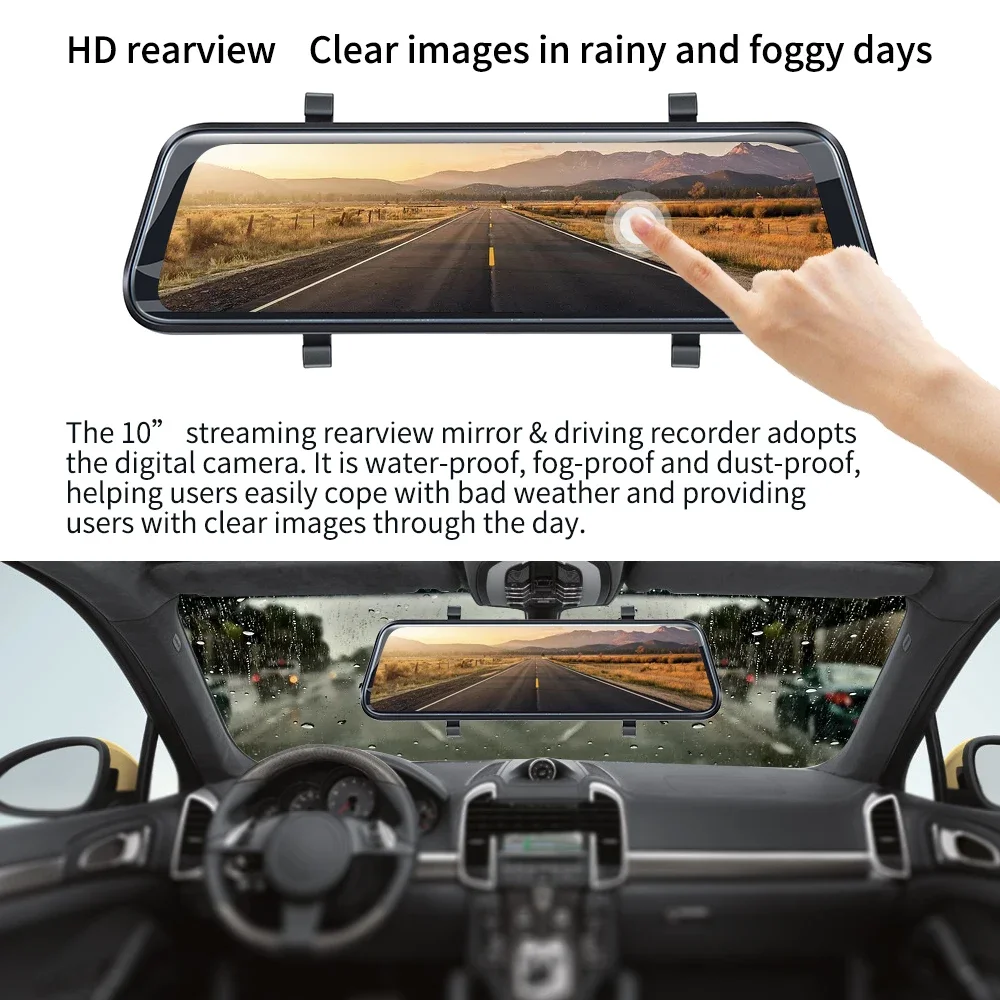 Best 10'' Dash Cam Recorder 32G Android Full Hd 1080p Car Dvr Camera Car Black Box For Universal Vehicles