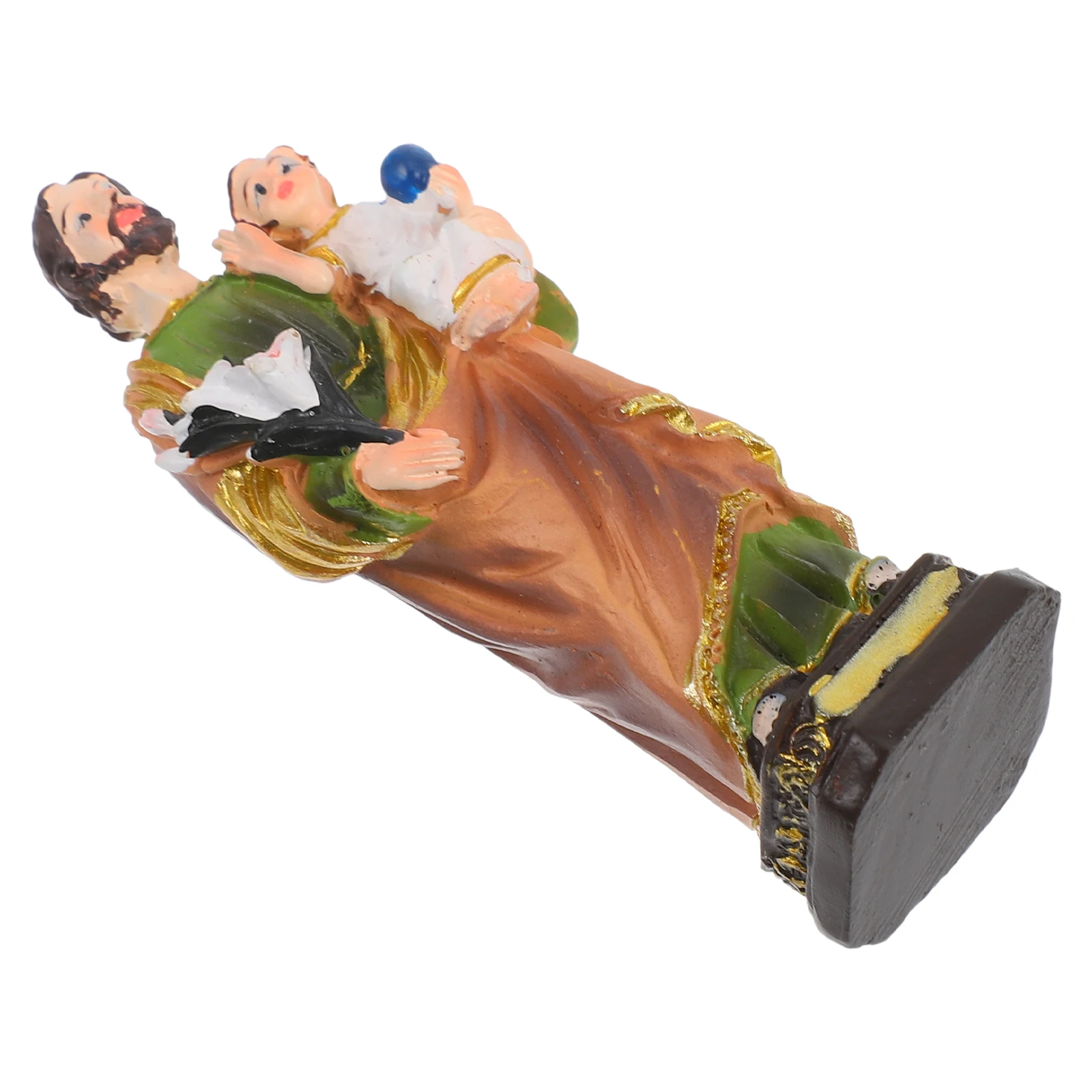 

Jesus Resin Statue Mini Figurine Table Decor Religious Gift Nativity Scene Statuette Garden nament Sculpture Art