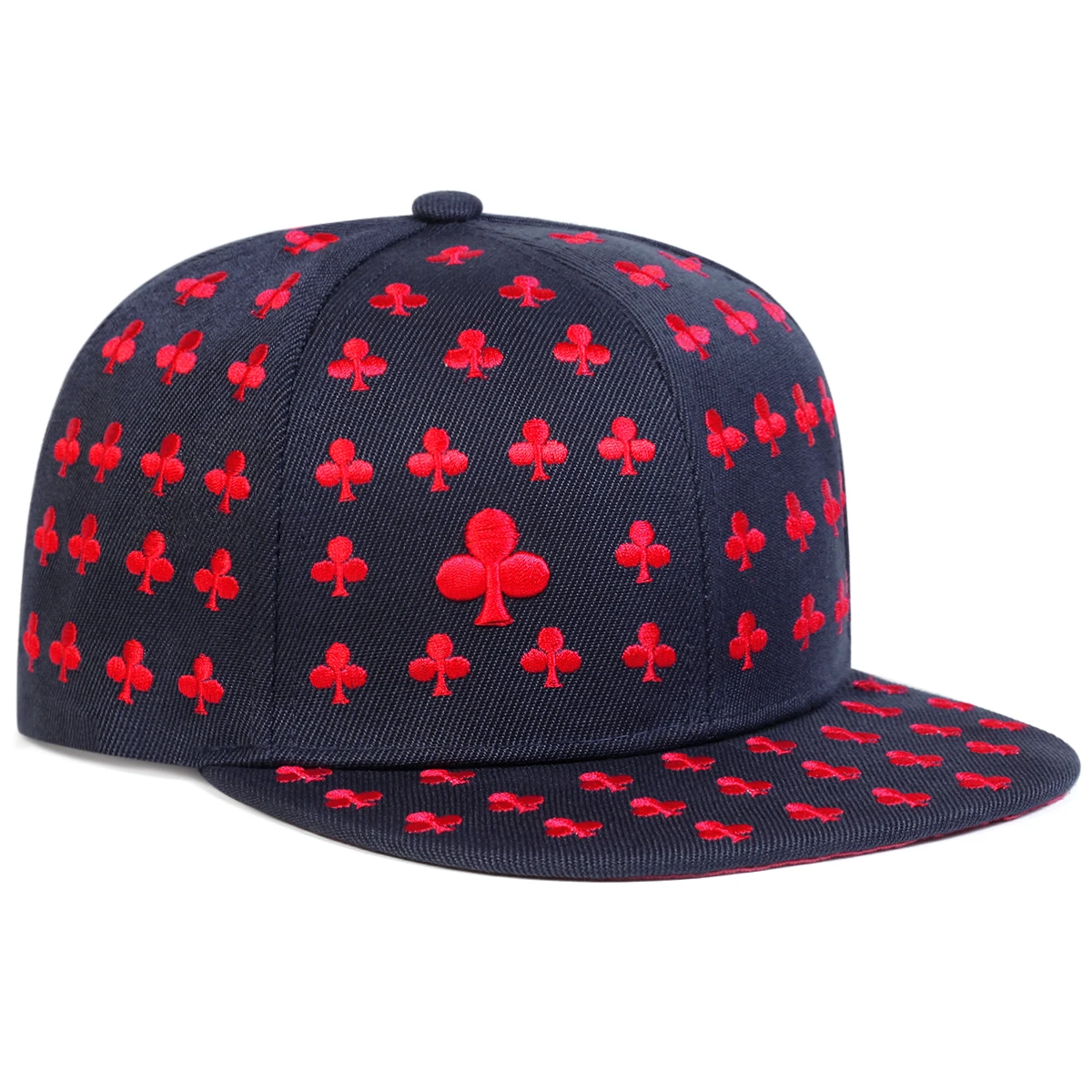 Unisex Poker Pattern Embroidery Hip-hop Hats Spring Autumn Outdoor Adjustable Casual Baseball Caps Sunscreen Hat