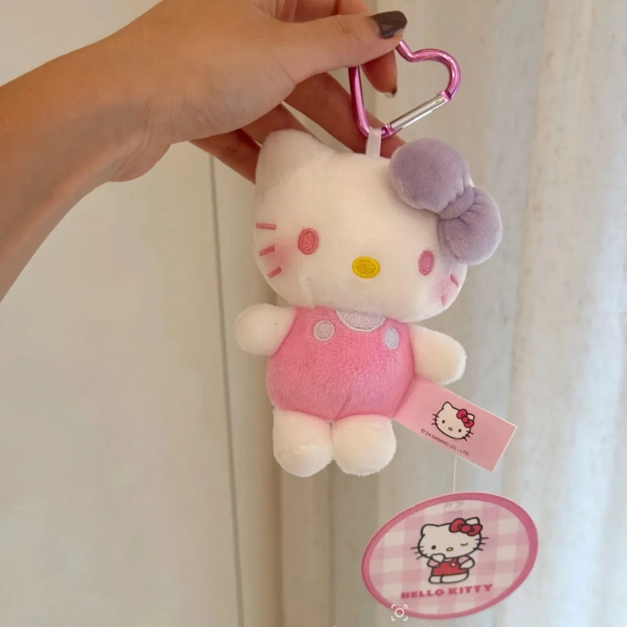 Hello Kitty Sanrio 15Cm Keychain Plush Angel Ins Doll Kawaii Pendant Anime Cartoon Plushie Toy Christmas Gifts For Children