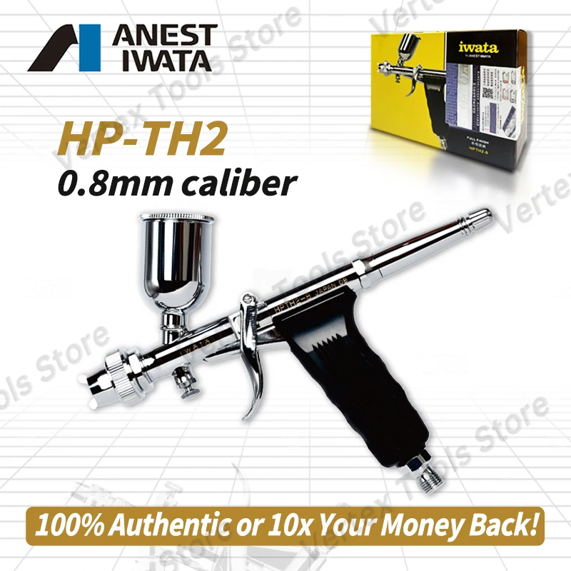 Iwata HP-TH2 Professional Airbrush Gun 0.8mm 150ml Cup High Atomization Trigger Spray Gun for Car Refinish Furniture Lacquer