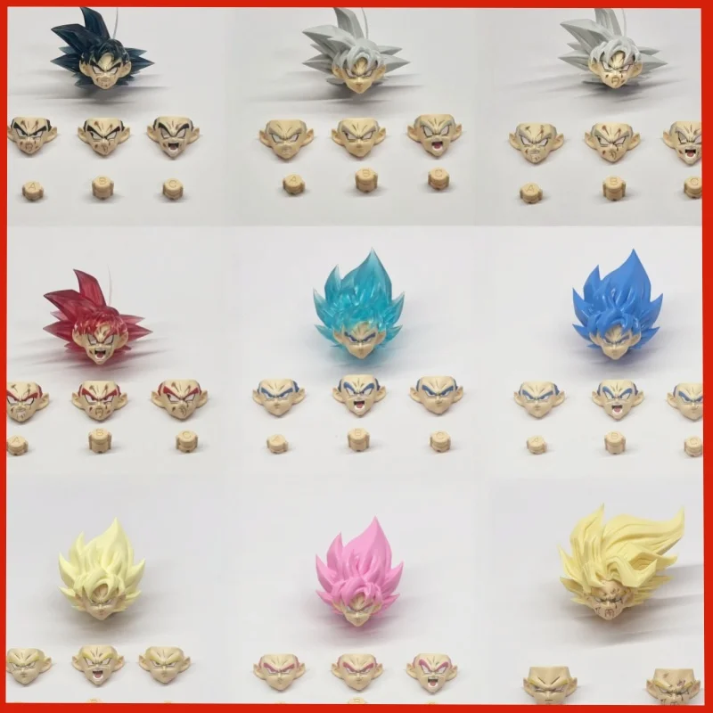 

Hm 2.0 3.0 Dragon Ball Z SHF Super Saiyan God Ssj Gogeta Blue Head Аксессуары Голова Скульптура Аниме Фигурка Модель Игрушки Подарки